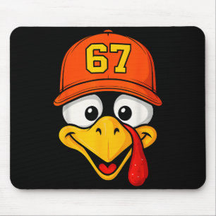 67 Meme Turkey Face Six Seven Thanksgiving 6 7 Men Mouse Pad