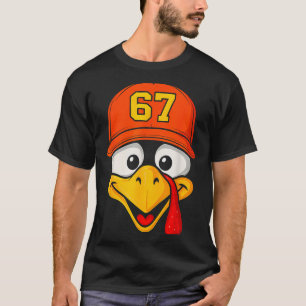 67 Meme Turkey Face Six Seven Thanksgiving 6 7 Men T-Shirt