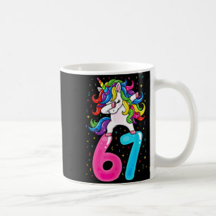 67 Meme Unicorn For Girls Six Seven Gen Alpha Brai Coffee Mug