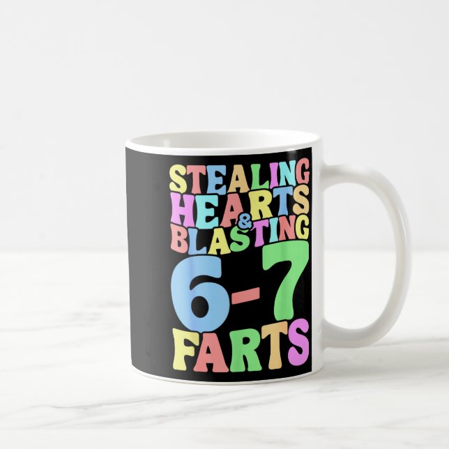 67 Meme Valentine's Day Six Seven 6-7 Funny Steali Coffee Mug (Right)