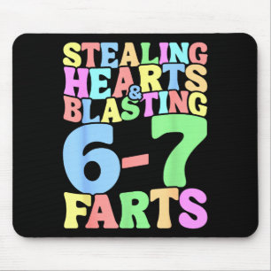 67 Meme Valentine's Day Six Seven 6-7 Funny Steali Mouse Pad