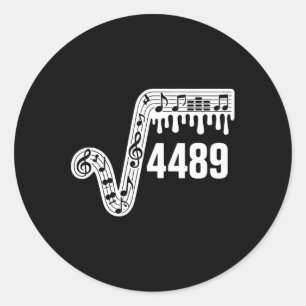 67 Music Drip Meme Square Root 4489 Slang Funny Ma Classic Round Sticker