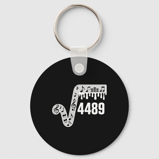 67 Music Drip Meme Square Root 4489 Slang Funny Ma Key Ring (Front)