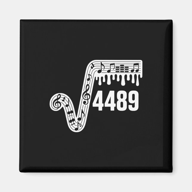 67 Music Drip Meme Square Root 4489 Slang Funny Ma Magnet (Front)