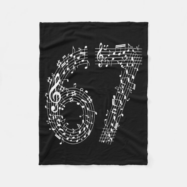 67 Music Meme Six Seven Music Teacher Musician  Fleece Blanket (Front)