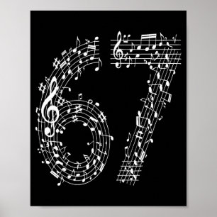 67 Music Meme Six Seven Music Teacher Musician  Poster
