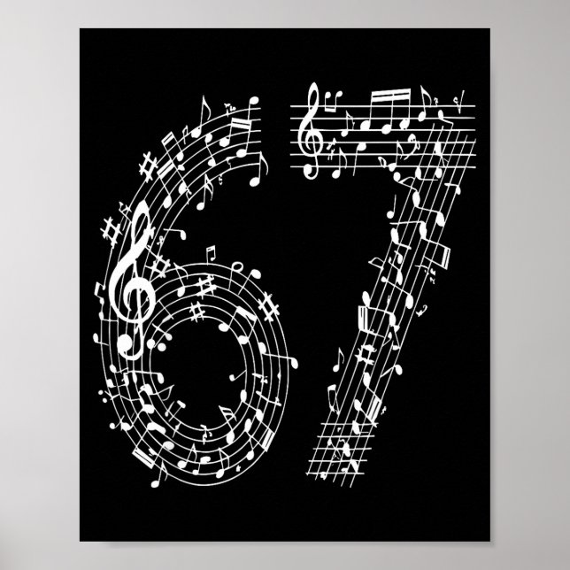67 Music Meme Six Seven Music Teacher Musician  Poster (Front)