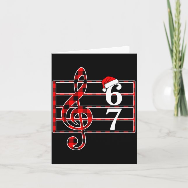 67 Music Meme Slang Musician Santa Music Teacher C Card (Front)