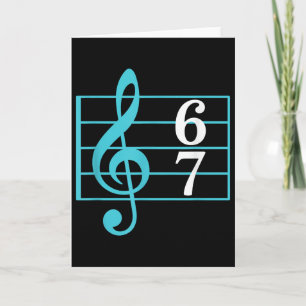67 Music Meme Slang Six Seven Music Teacher Funny  Card