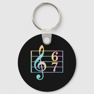 67 Music Meme Slang Six Seven Music Teacher Funny Key Ring