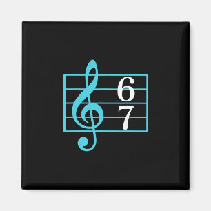 67 Music Meme Slang Six Seven Music Teacher Funny Magnet