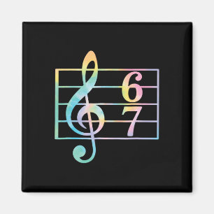 67 Music Meme Slang Six Seven Music Teacher Funny Magnet