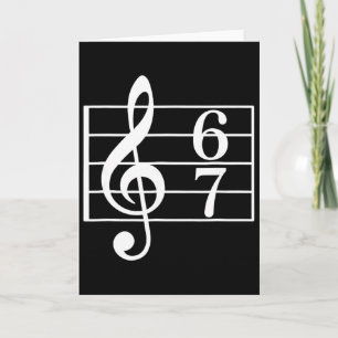 67 Music Meme Slang Six Seven Music Teacher School Card