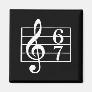 67 Music Meme Slang Six Seven Music Teacher School Magnet