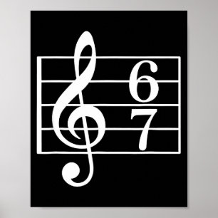 67 Music Meme Slang Six Seven Music Teacher School Poster