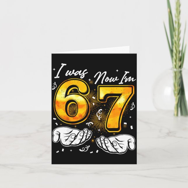 67 New Years Eve Party Pajama Shirt 6 7 Meme 67 20 Card (Front)