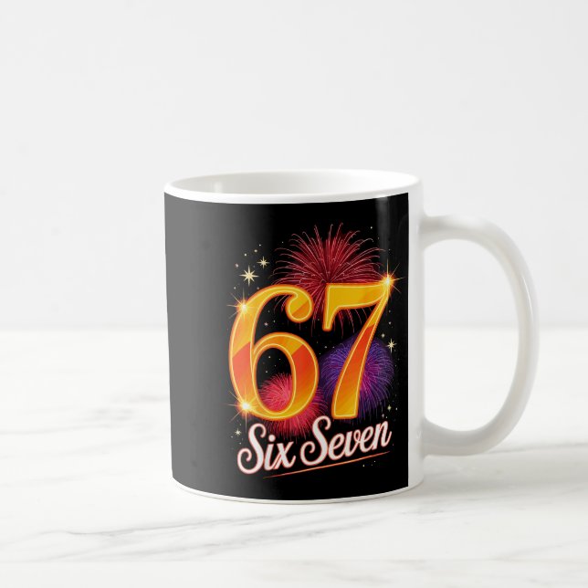 67 New Years Eve Party Pajama Shirt 6 7 Meme 67 20 Coffee Mug (Right)
