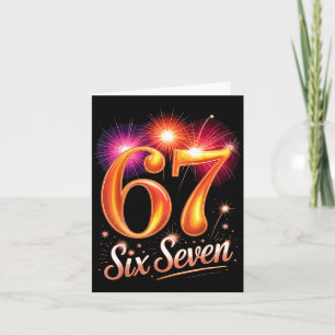 67 New Years Eve Party Pajama Shirt 6 7 Meme 67 20 Thank You Card