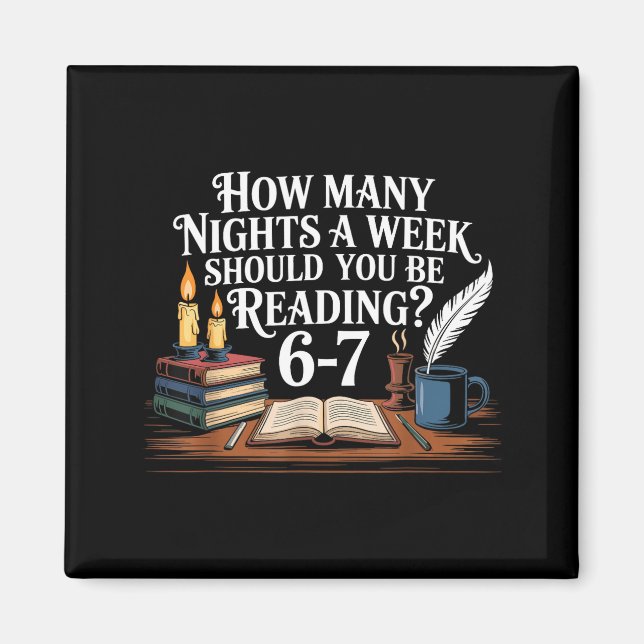 67 Nights Reading Meme For Bibliophiles Englieache Magnet (Front)