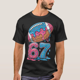 67 Number 67Th Sports American Football Ice Cream T-Shirt