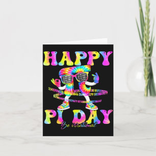 67 number meme tie dye rainbow six seven 3.14 day card