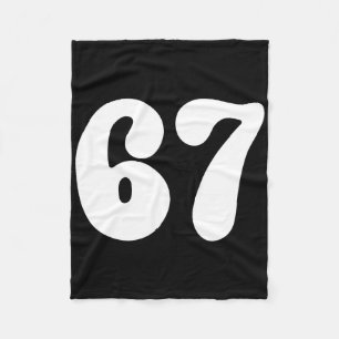 67 Number Six Seven Funny Meme Slang Teen Kids Mat Fleece Blanket