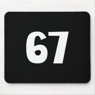 67 Number Sixty-seven Funny Meme Six Seven Matchin Mouse Pad
