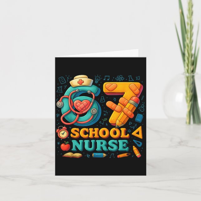 67 Nurse Days Funny Medical Back To School  Card (Front)