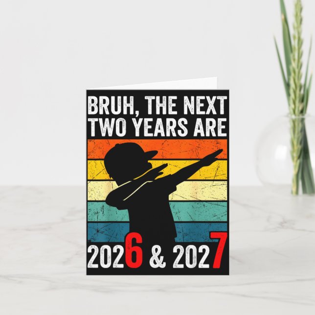 67 Nye 2026 Dabbing Boys Funny New Year Eve Six Se Card (Front)