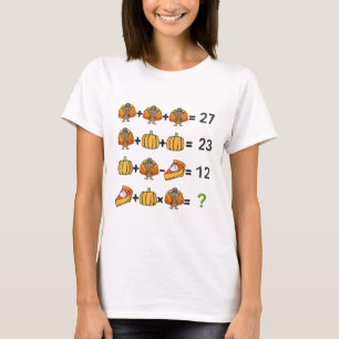 67 Order Operation Turkey Math Teacher Thanksgivin T-Shirt