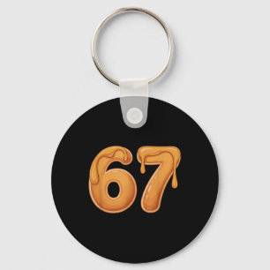 67 Pancake Meme Funny Six Seven Slang Key Ring