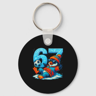 67 Penguin Soccer Funny Winter Meme Gift _2 Key Ring