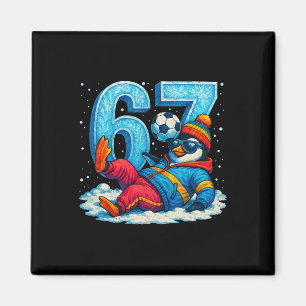 67 Penguin Soccer Funny Winter Meme Gift _2 Magnet