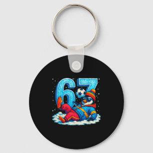67 Penguin Soccer Funny Winter Meme Gift Key Ring