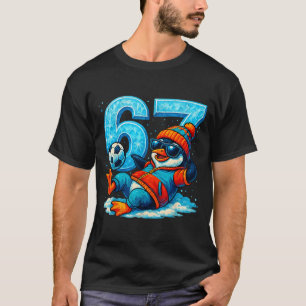 67 Penguin Soccer Funny Winter Meme Gift T-Shirt