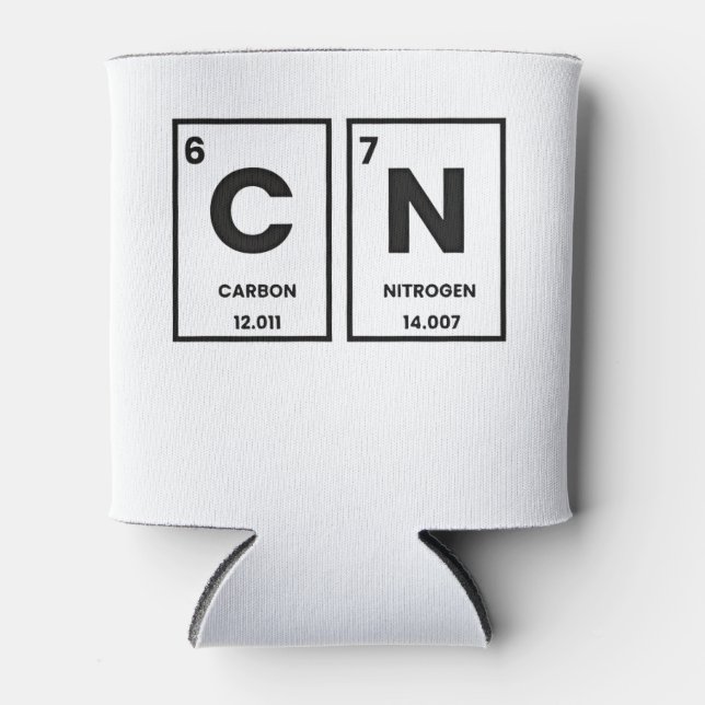 67 Periodic Table Element Chemistry Mason Meme  Can Cooler (Front)