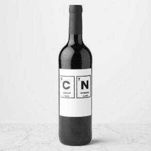 67 Periodic Table Element Chemistry Mason Meme Wine Label