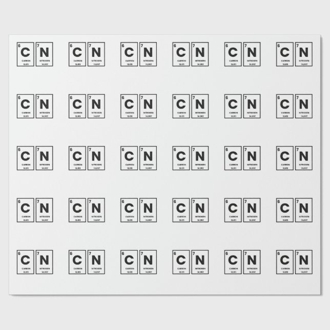 67 Periodic Table Element Chemistry Mason Meme  Wrapping Paper (Flat)