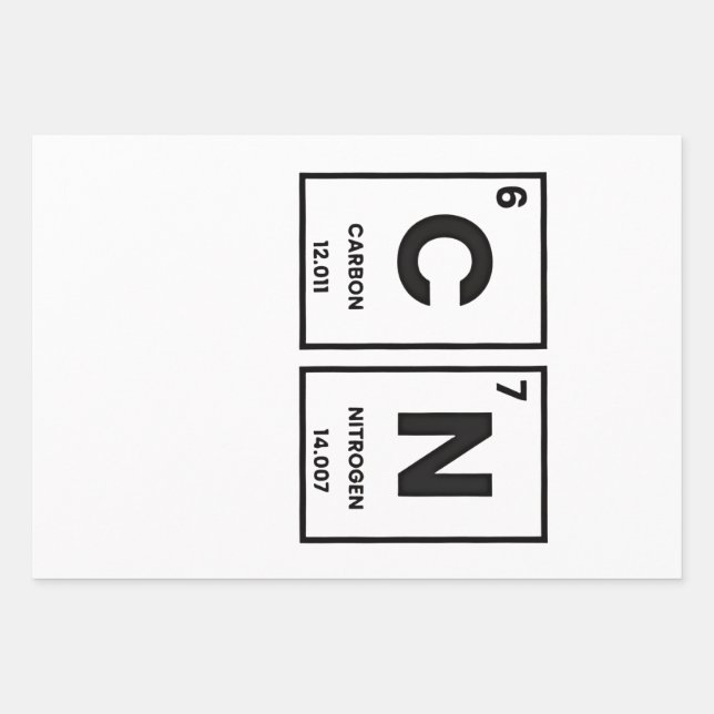 67 Periodic Table Element Chemistry Mason Meme  Wrapping Paper Sheet (Front)