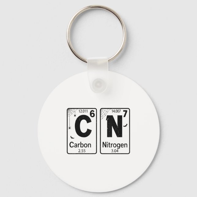 67 Periodic Table Halloween Costume Mad Scientist  Key Ring (Front)