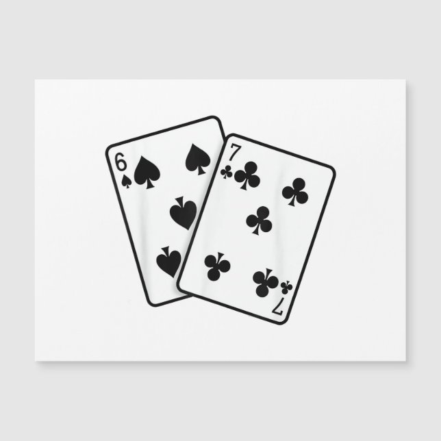 67 Playing Cards Meme Funny Six Seven (Front)
