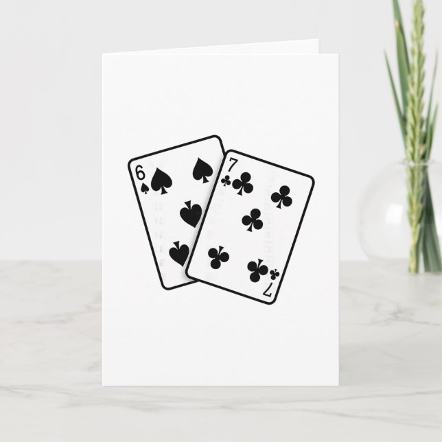 67 Playing Cards Meme Funny Six Seven  (Front)