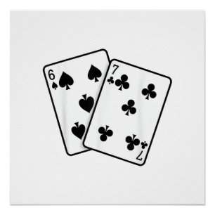 67 Playing Cards Meme Funny Six Seven Poster