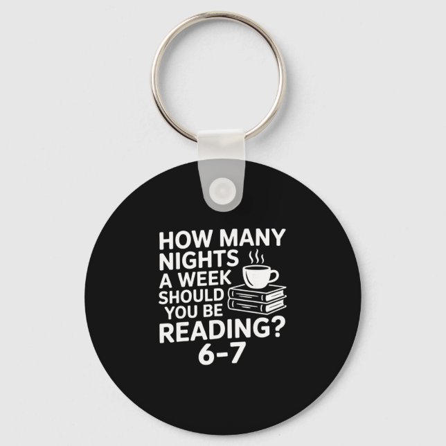 67 Reading Book Lover Funny Six Seven Meme Bookwor Key Ring (Front)