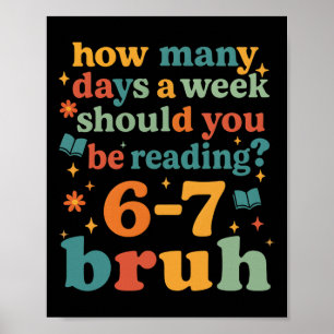 67 Reading Ela Teacher Retro Librarian 6 7 Meme Si Poster