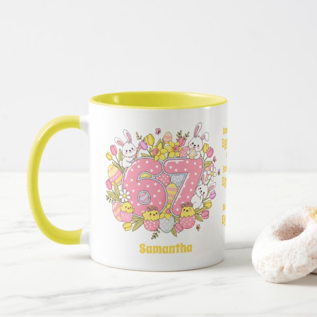 67 Reasons We’re Egg-cellent Friends! Easter Mug (With Donut)