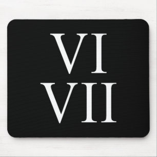 67 Roman Numerals Vi Vii Funny Six Seven Meme Matc Mouse Pad