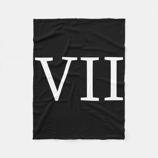 67 Roman Numerals Vii Funny Six Seven Meme 6 7 Mat Fleece Blanket (Front)