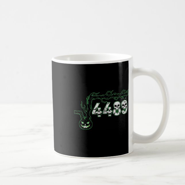 67 Root Six Seven 6 7 Meme Funny Halloween Pumpkin Coffee Mug (Right)