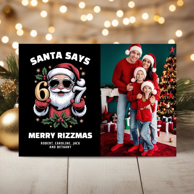 67 Santa 6-7 Rizzmas Christmas Photo Holiday Card (Creator Uploaded)